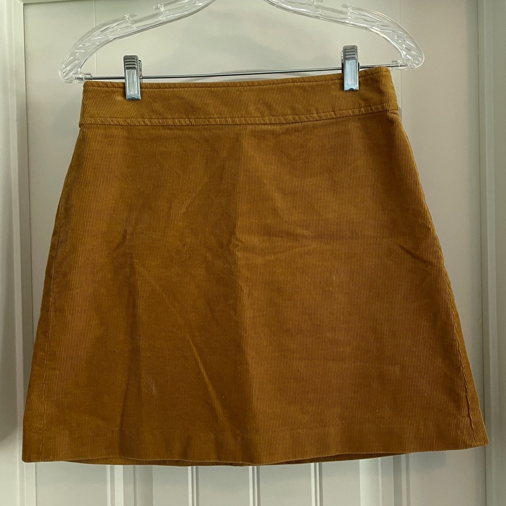 J. Crew Mini Skirt in Mustard Brown